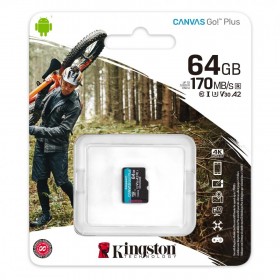 Card de Memorie MicroSD Card Kingston Canvas GO Plus, 64GB, Class 10