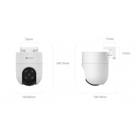 Camera supraveghere video WIFI Pan & Tilt Ezviz CS-H8C-R100-1J4WKFL Senzor:1/2.7" Progressive Scan CMOSRezolutie 4MP Lentila: 4m