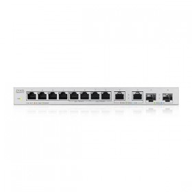 XGS1010-12-ZZ0101F - Ethernet Switch, RJ45 Ports 10, Fibre Ports 2SFP+, 10Gbps, Unmanaged, Zyxel