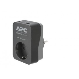 APC Essential SurgeArrest 1 Outlet 2 USB Ports Black 230V Germany