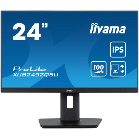 IIYAMA Monitor LED XUB2492QSU-B1 23.8" IPS 2560 x 1440 @100Hz 300 cd/m² 1000:1 0.5ms HDMI DP USB-Hub 	height, swivel, tilt, pivo