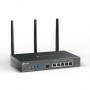 "Omada AX3000 Wi-Fi 6 Gigabit VPN Router PORT: 1× Gigabit SFP WAN/LAN Port, 1× Gigabit RJ45 WAN Port, 4× Gigabit WAN/LAN RJ45 Po
