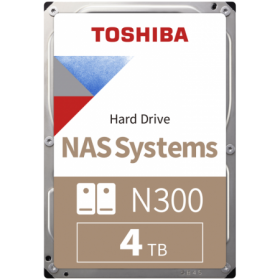 HDD NAS TOSHIBA N300 4TB CMR, 3.5'', 512MB, 7200RPM, SATA, TBW: 180