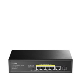 CUDY 5-Port 10/100/1000M PoE+ Switch 120W, 4-Port 10/100/1000M PoE+ ports, 60 watts for port 1, 802.3at/af, VLAN ON/OFF, Extend 