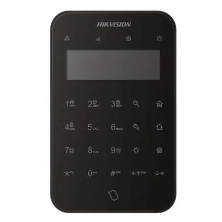 Tastatura wireless LCD AX PRO Hikvision DS-PK1-LT-WE/BK, 868MHz two-way Tri-X wireless technology distanta comunicare RF : 1200m