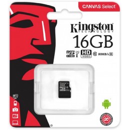 Carduri memorie MICROSDHC 16GB CL10 UHS-I SDCS/16GBSP KINGSTON